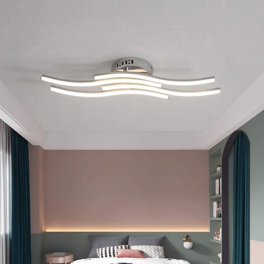 Aluminum LED Ceiling Lamp Ring Light Chandelier Lights Fixture Living Bedroom