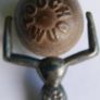 Antique 1918 WW1 Sterling Silver Fumsup Fums Up Touch Wood Wud Good Luck Lucky Charm Fob Image 2