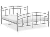 Bed Frame Grey Metal 180x200 cm