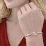 Vintage Sterling Silver Hearts Bangle Image 2
