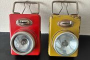 2 x Vintage 50'/60's French Metal Lamps/Torches