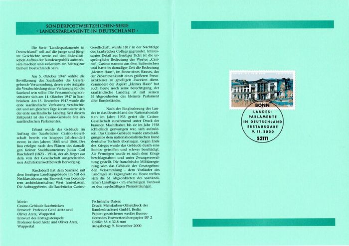 1999 Bundes Republic Deutschland (Germany) Federal Annual Stamp EFT Collection with 51 images of contents