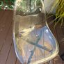 Pair of Modern Transparent Acrylic Dining Chairs Image 2