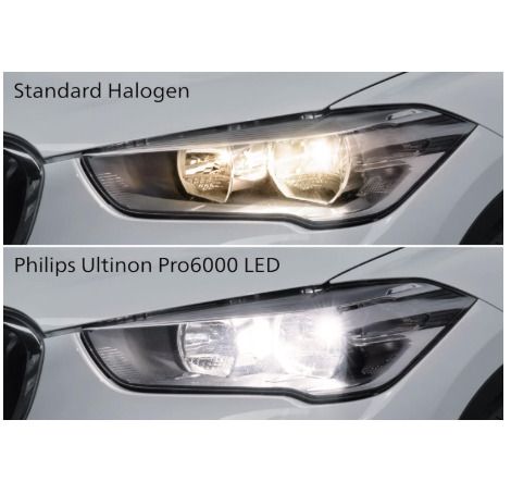 Philips Ultinon Pro6000 H4-LED Street Legal Headlight Bulb +230% Brighter Light 5,800K