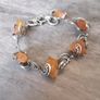 Sterling Silver Handcrafted Amber Bracelet Image 2