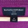 Banana Republic 100% Merino Wool V-Neck Jumper - Size M - Purple Image 2