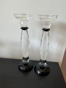 2 Julienmacdonal Glass / Crystal Candle Sticks
