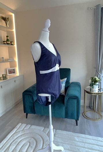 Ladies Navy & White Swimsuit from TU  Size UK 18 / EU 46
