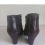 Cefalu Xelipe Burgundy Leather Ankle Boots EU32 UK13 Snakeskin Effect BNIB Image 5
