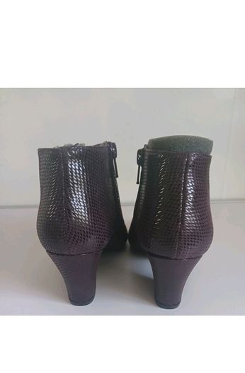 Cefalu Xelipe Burgundy Leather Ankle Boots EU32 UK13 Snakeskin Effect BNIB