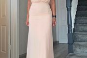 Long Open back Peach Dress, size 8, Miss Selfridge