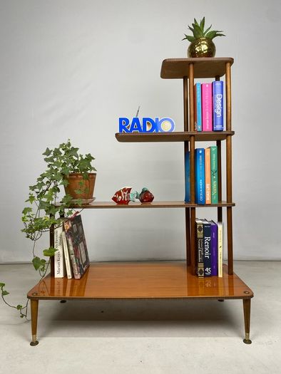 Mid Century Open Shelved Bookcase