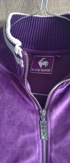 Original le coq Sportif velvet look blouse fits adult xs
