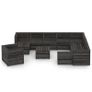 12 Piece Garden Lounge Set Grey Impregnated Pinewood Image 3