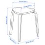 Stool, White Image 2