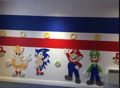 Mario/Luigi sonic/tails Wall murals