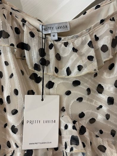 pretty lavish polka dot maxi dress