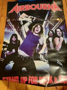 AIRBOURNE - Autographed poster from 2008 when they first played Ireland (Excellent Condition)
