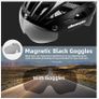 Shinmax Bike Helmet, Large (58-62cm) CPSC/CPC Bike Helmet for Adult Men Women with Magnetic Goggles&Led Back Light Cycling Helmet Adjustable Image 2