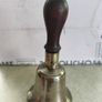 Antique Brass School Bell With Wood Handle Image 9