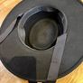 Black Wide Brim Hat with Ribbon Tie Classic Costume vintage Style Image 3
