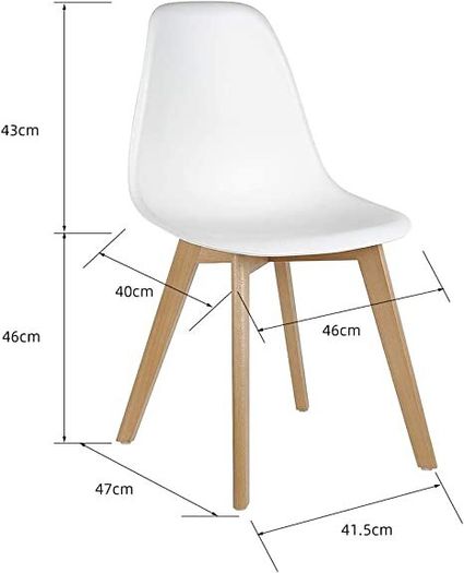 SALE SET OF 8 Dining Chairs with Solid Beech Wood Legs