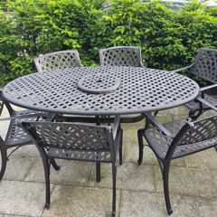 Rathwood Outdoor Cast Aluminium Table and 6 seats
