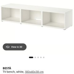 IKEA Besta TV Media Bench Unit White