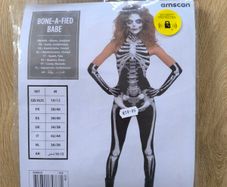 Bone A Fied Baby skelly skeleton adult girl woman's costume brand new Halloween