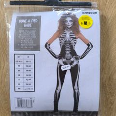 Bone A Fied Baby skelly skeleton adult girl woman's costume brand new Halloween