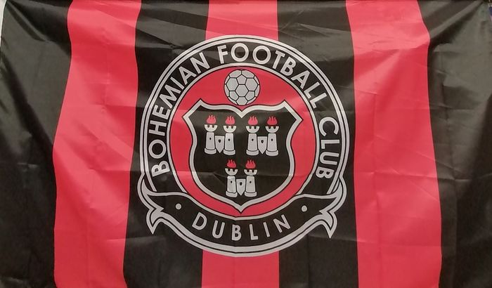Bohemians football club flag 5ft x 3ft.
