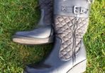 Black long boots UK4