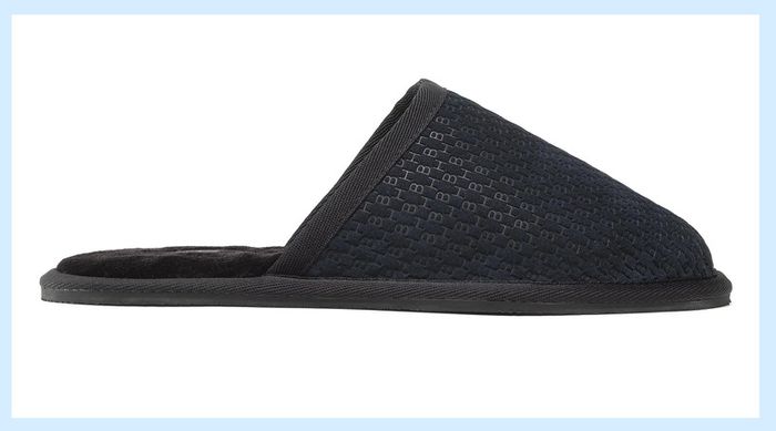 Boss Brand New Cosy Home Slippers - Leather, Dark Blue - Perfect Christmas gift