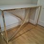 Modern Console Table Marble and Gold Effect Image 2