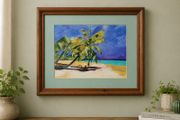 Malindi Shoreline Original Acrylic Painting