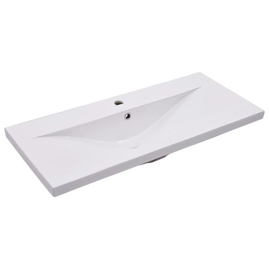 Sink Cabinet with Built-in Basin White Chipboard