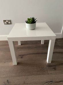 IKEA LACK Side Table, high-gloss white, 55x55