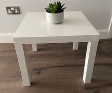IKEA LACK Side Table, high-gloss white, 55x55