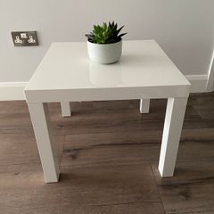 IKEA LACK Side Table, high-gloss white, 55x55