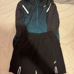 ASICS set L/m jacket easily fit medium shorts medium