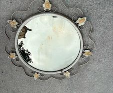 Retro vintage petit concave mirror c1960