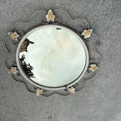 Retro vintage petit concave mirror c1960