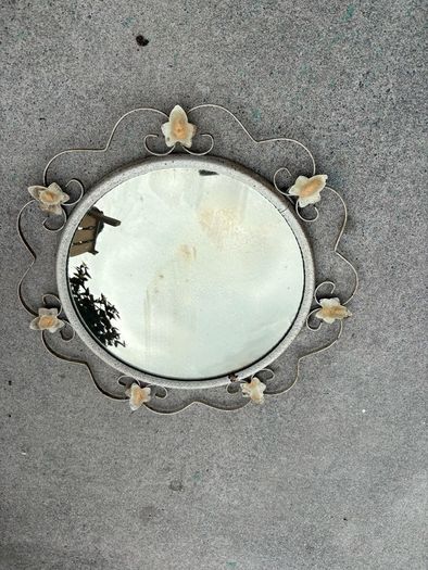 Retro vintage petit concave mirror c1960
