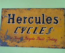 Vintage Hercules Cycles painted sign