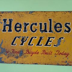 Vintage Hercules Cycles painted sign