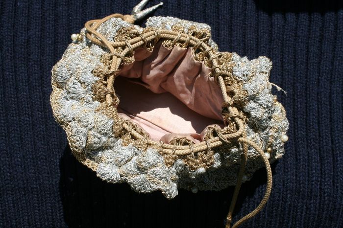 Vintage Handbag, Wedding Pouch, Crochet Purse, Bride Pouch, Bridesmaid Bag, Party Bag, Evening Bag