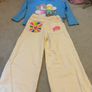 Billieblush cream denim jeans and blue top Image 2
