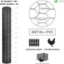 Chicken Wire Mesh Roll, PVC Coated Hexagonal Wire Mesh Fencing, Wire Poultry Netting, 1m x 50m, Hole Size: 13mm, Grey Image 6