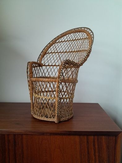 Miniature Boho Peacock Chair Planter