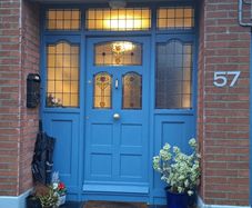 Stained Glass hardwood front door